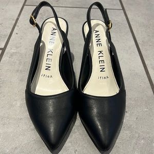 Anne Klein Iflex sling black heels size 6